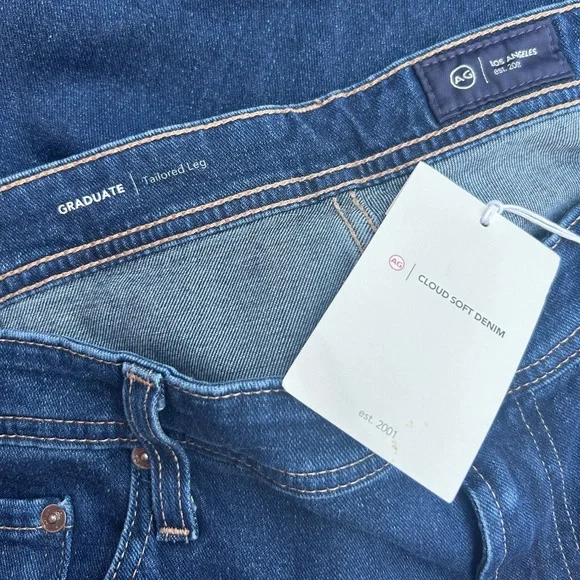 NWT AG Adriano Goldschmied Mens Graduate Tailored Leg Cloud Soft Denim Jeans Z6